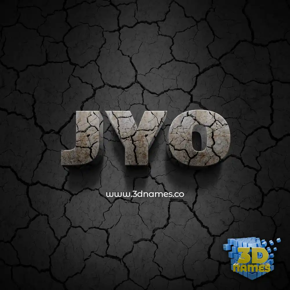 jyo in Cracked Stone style - 3D name wallpaper