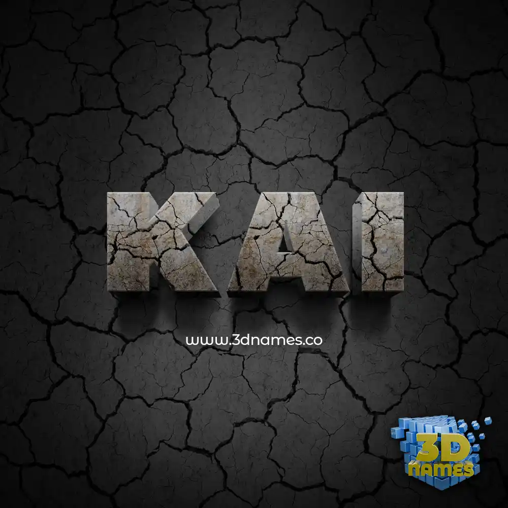kai in Cracked Stone style - 3D name wallpaper