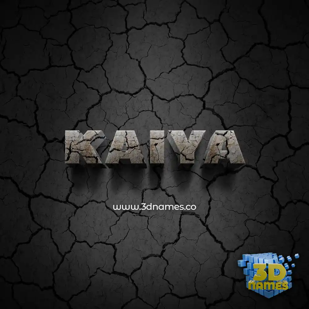 kaiya in Cracked Stone style - 3D name wallpaper