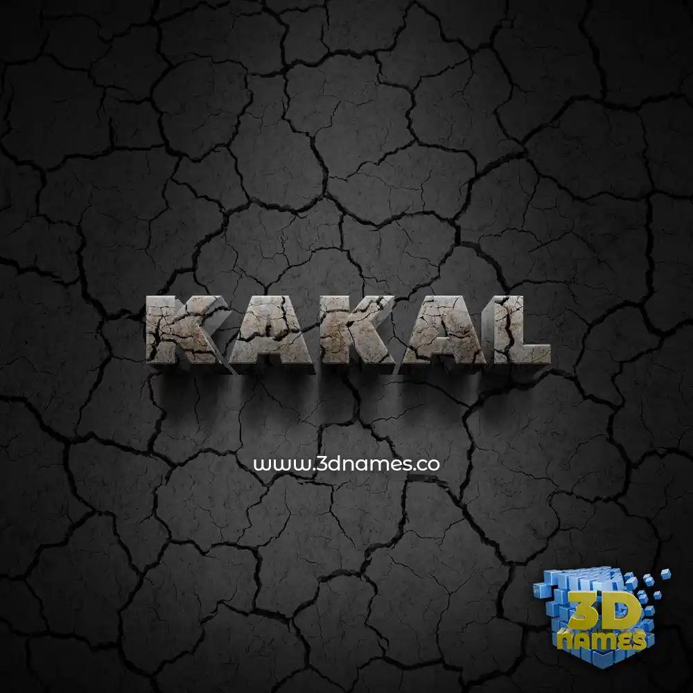 kakal in Cracked Stone style - 3D name wallpaper
