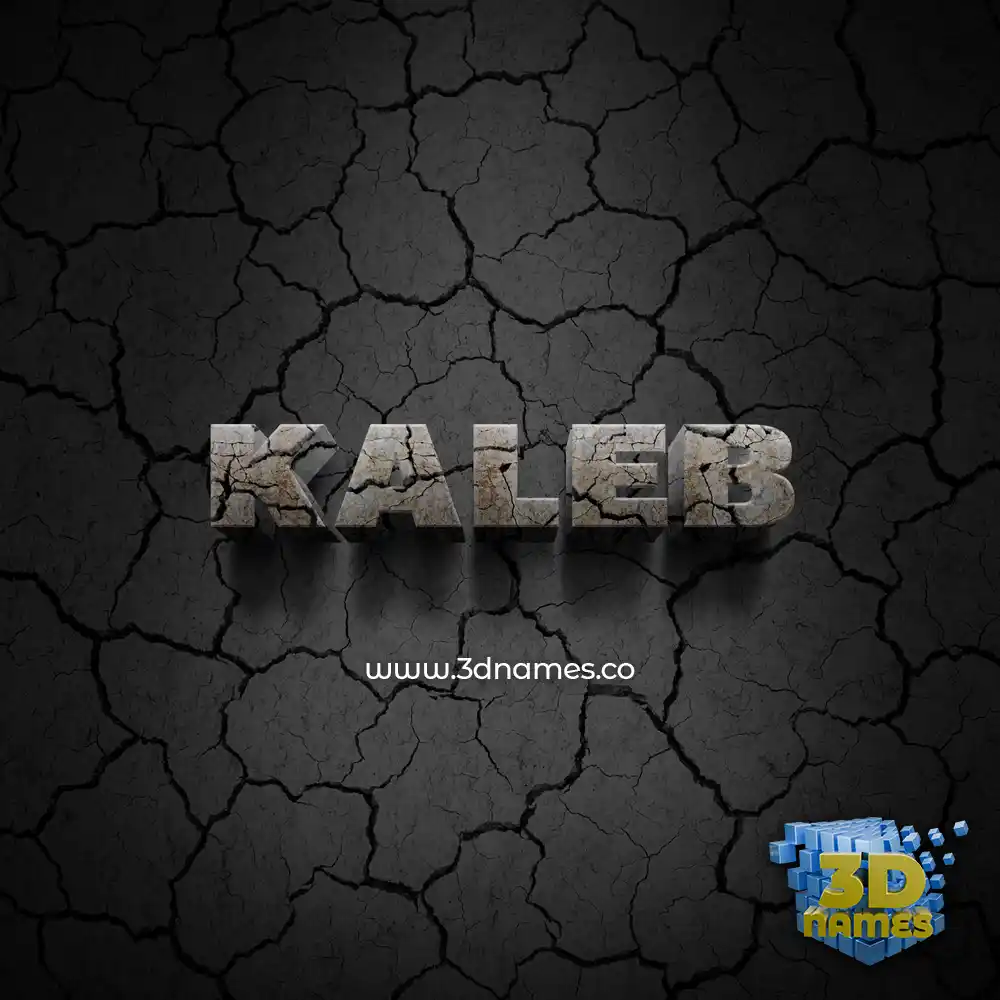 kaleb in Cracked Stone style - 3D name wallpaper