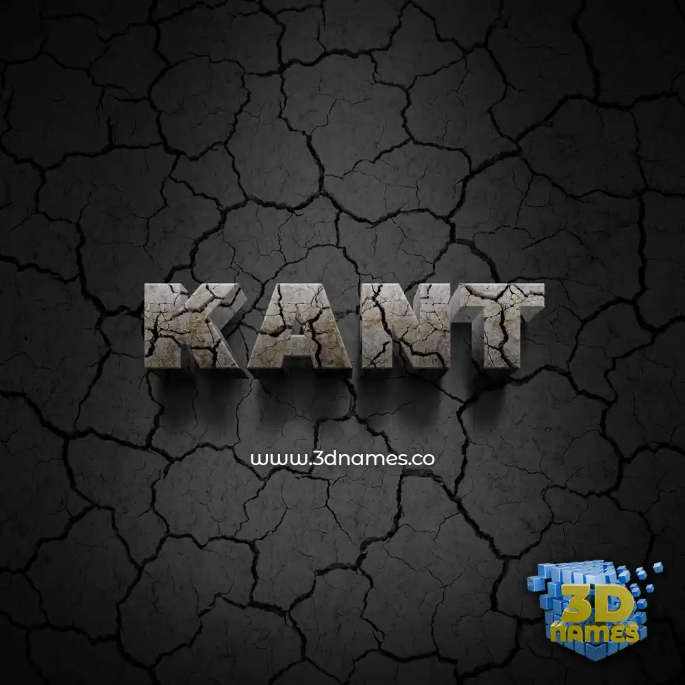kant in Cracked Stone style - 3D name wallpaper