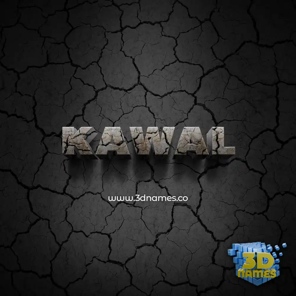 kawal in Cracked Stone style - 3D name wallpaper