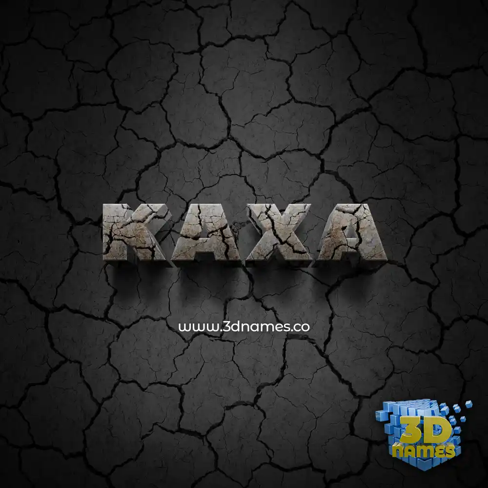kaxa in Cracked Stone style - 3D name wallpaper