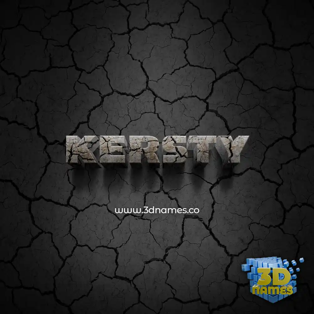 kersty in Cracked Stone style - 3D name wallpaper