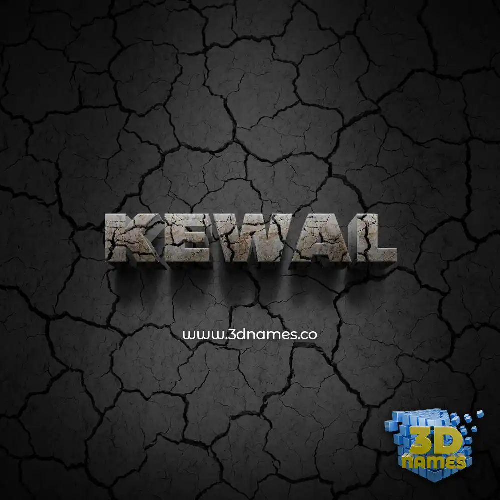 kewal in Cracked Stone style - 3D name wallpaper