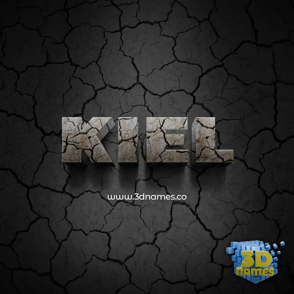 kiel in Cracked Stone style - 3D name wallpaper