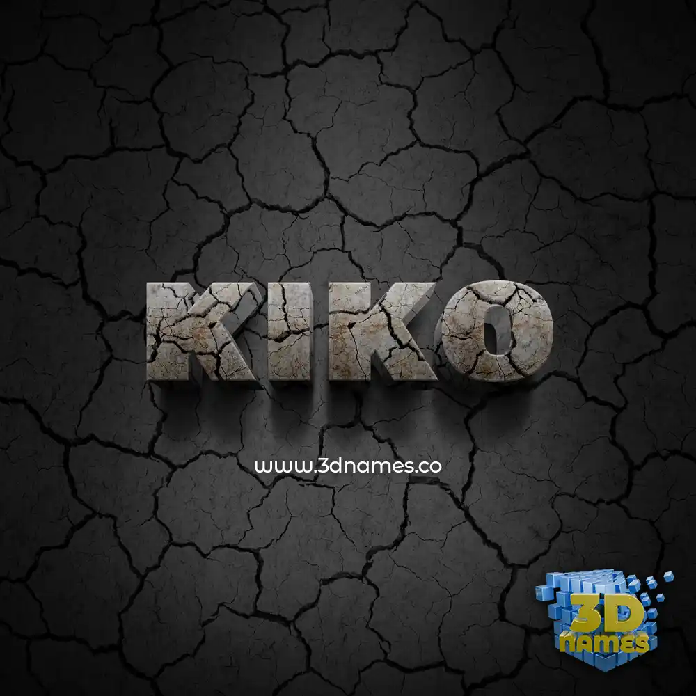 kiko in Cracked Stone style - 3D name wallpaper