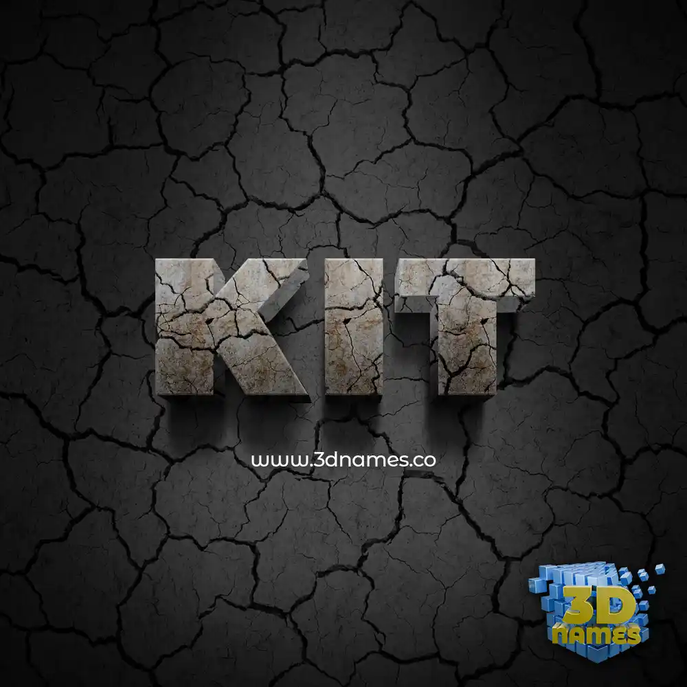 kit in Cracked Stone style - 3D name wallpaper