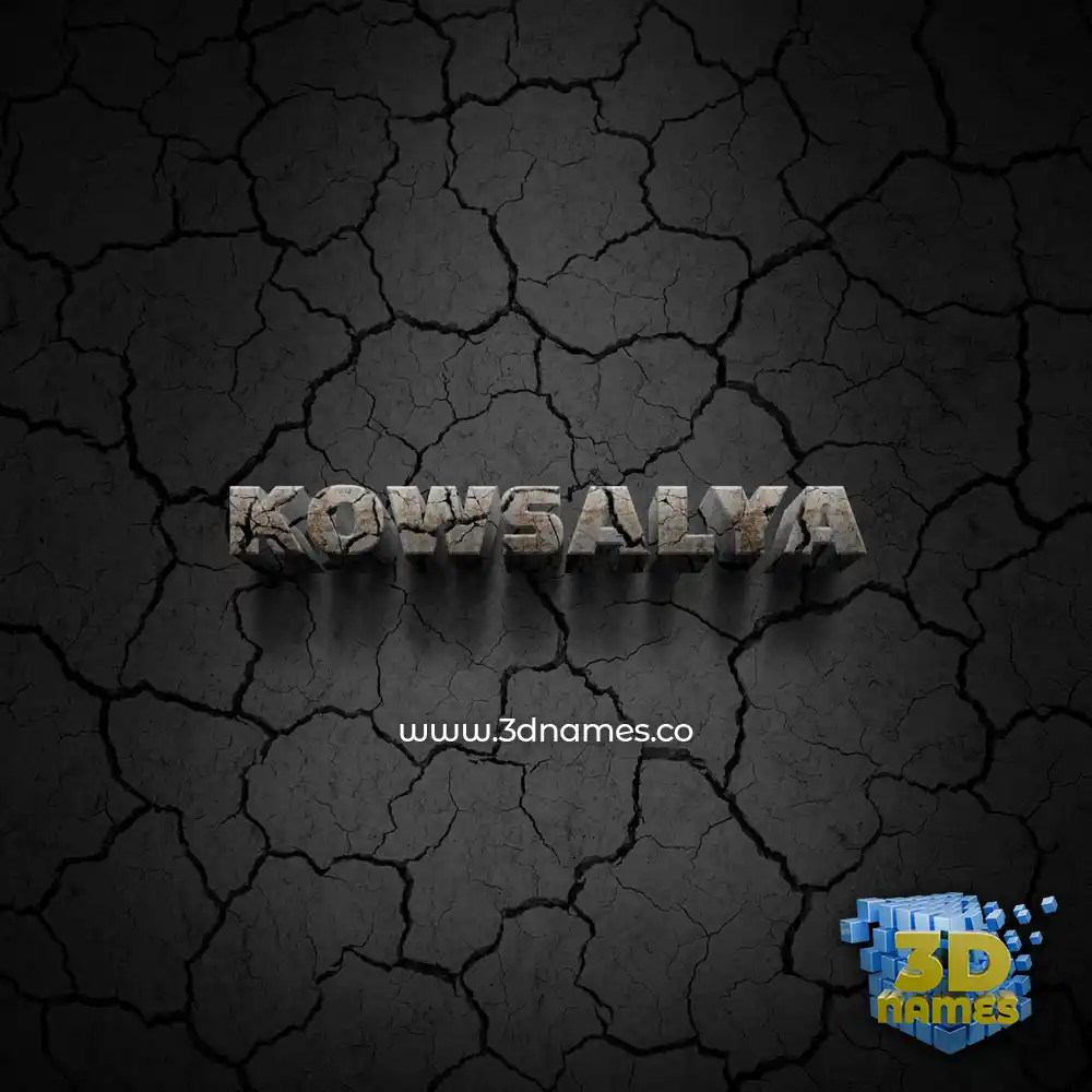 kowsalya in Cracked Stone style - 3D name wallpaper