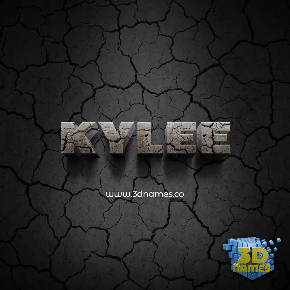 kylee in Cracked Stone style - 3D name wallpaper