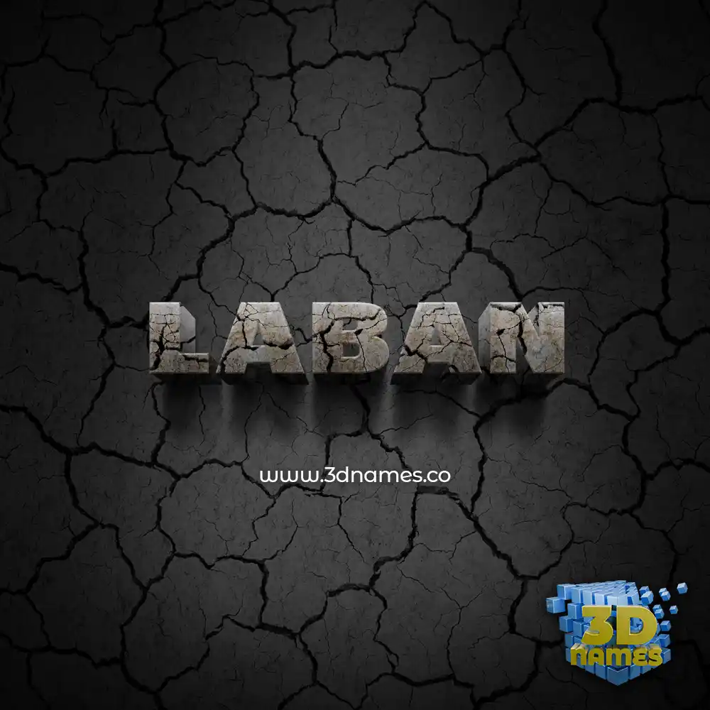 laban in Cracked Stone style - 3D name wallpaper