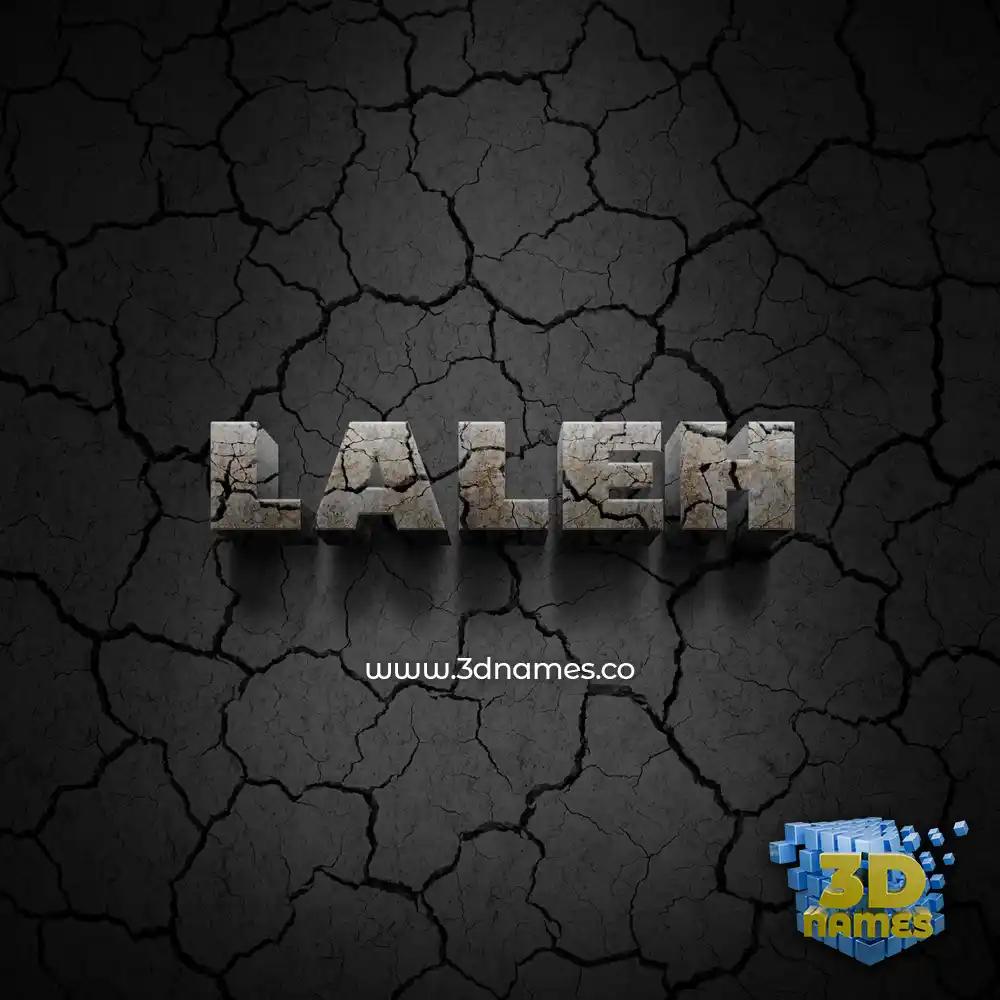 laleh in Cracked Stone style - 3D name wallpaper