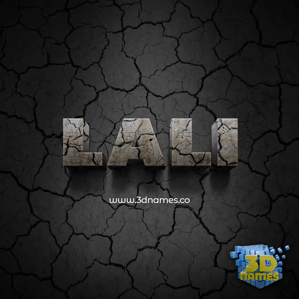 lali in Cracked Stone style - 3D name wallpaper