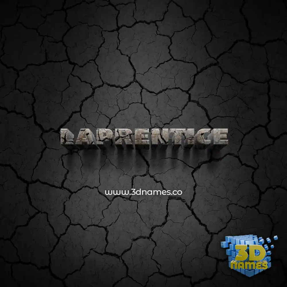 laprentice in Cracked Stone style - 3D name wallpaper