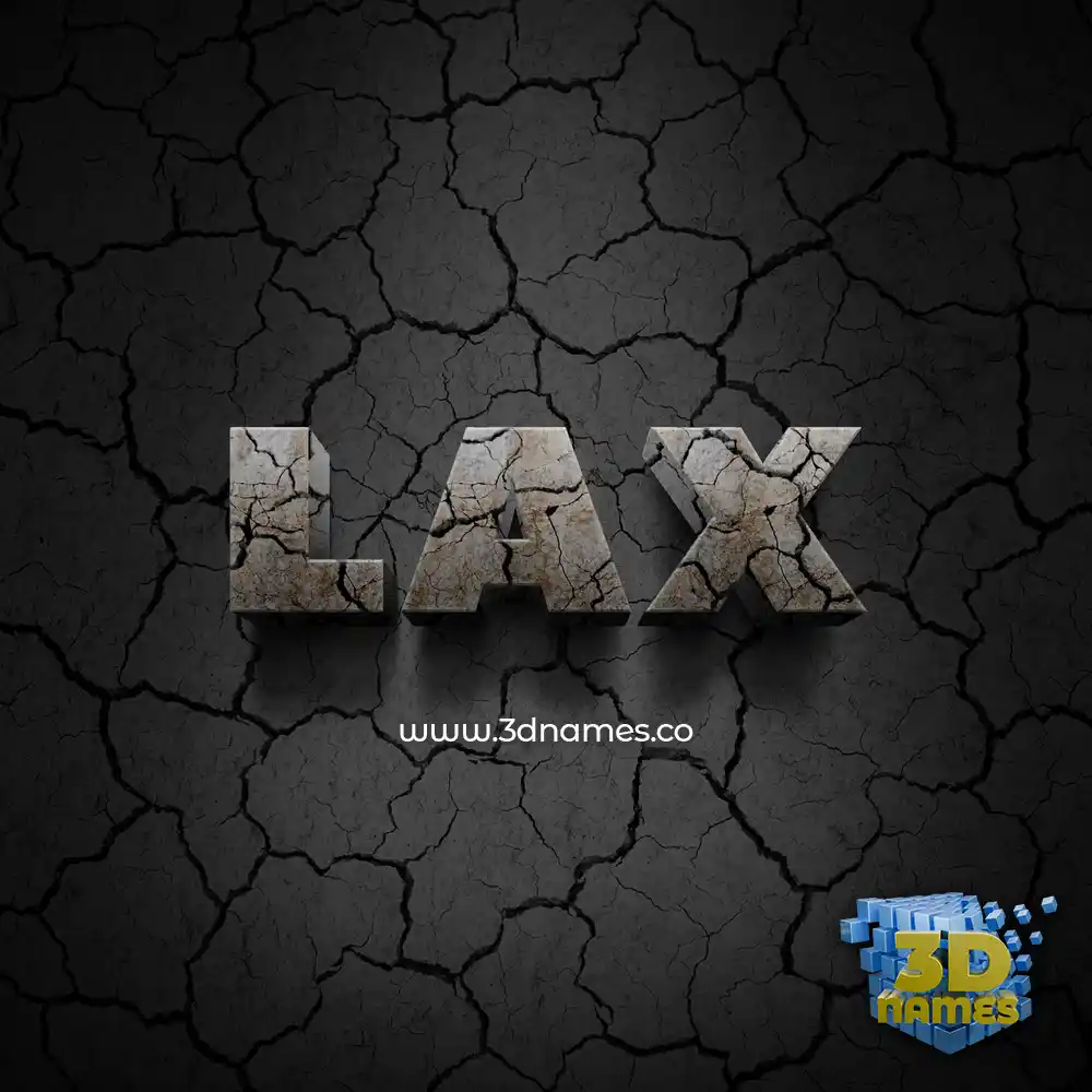 lax in Cracked Stone style - 3D name wallpaper