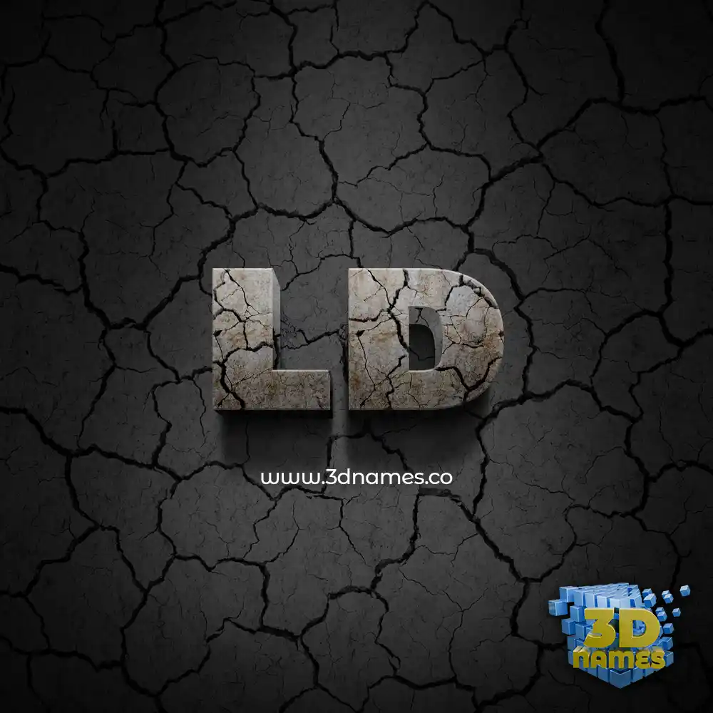 ld in Cracked Stone style - 3D name wallpaper
