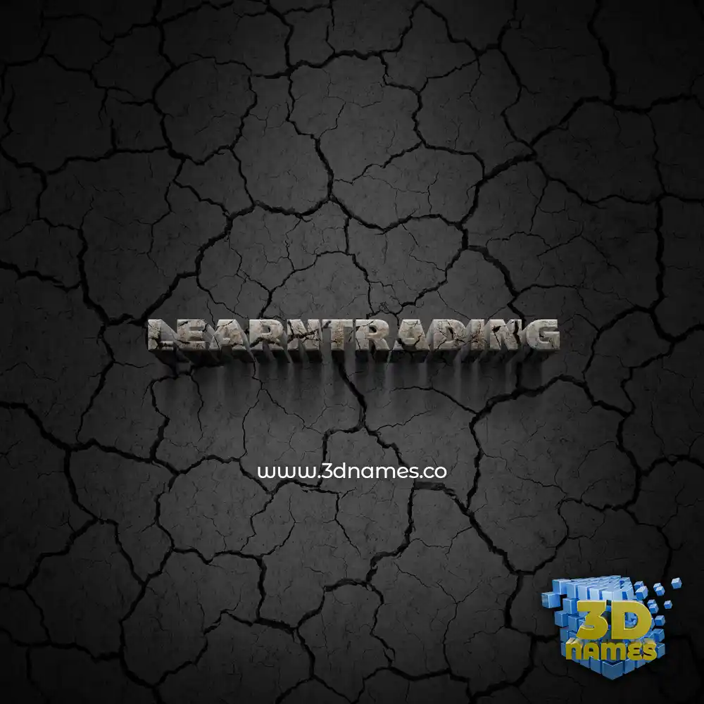 learntrading in Cracked Stone style - 3D name wallpaper