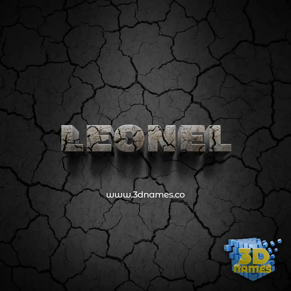 leonel in Cracked Stone style - 3D name wallpaper