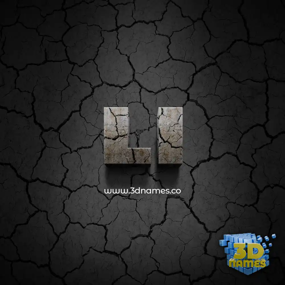 li in Cracked Stone style - 3D name wallpaper