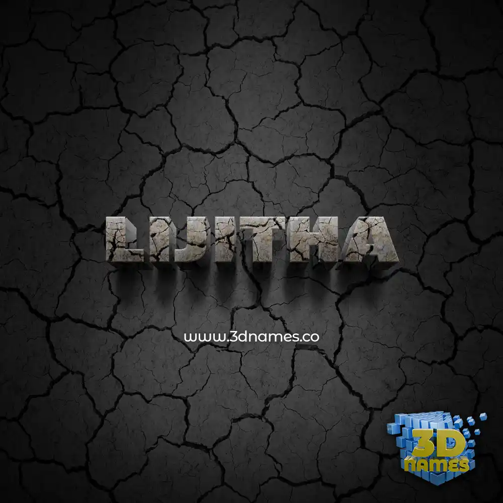 lijitha in Cracked Stone style - 3D name wallpaper