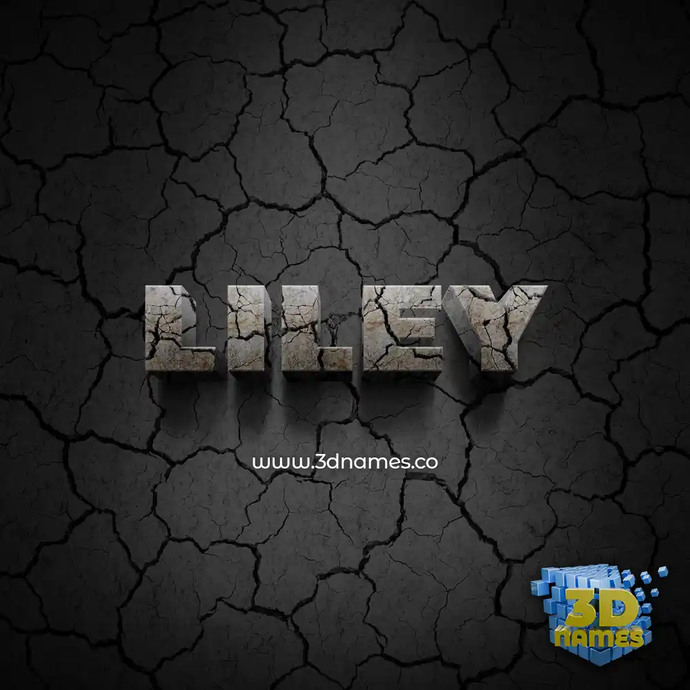 liley in Cracked Stone style - 3D name wallpaper