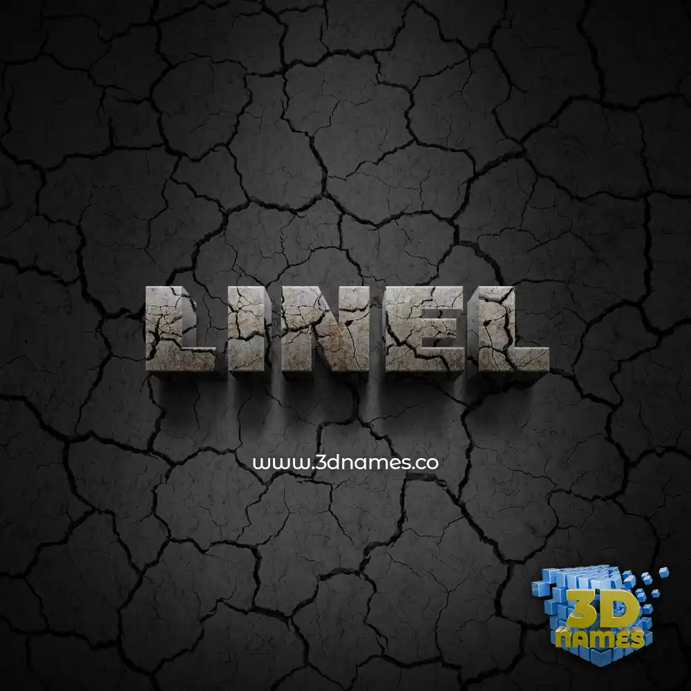 linel in Cracked Stone style - 3D name wallpaper