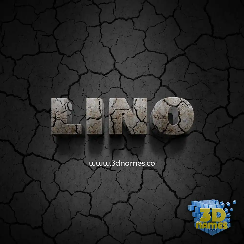 lino in Cracked Stone style - 3D name wallpaper