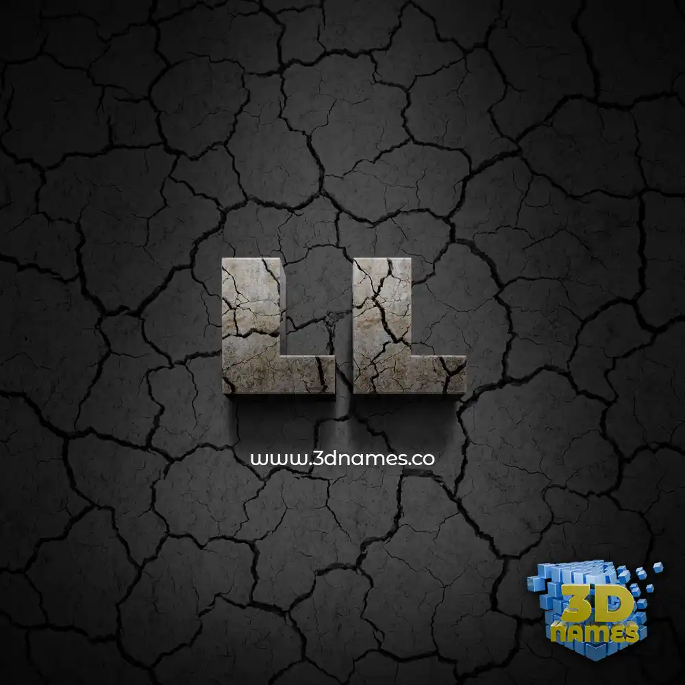 ll in Cracked Stone style - 3D name wallpaper