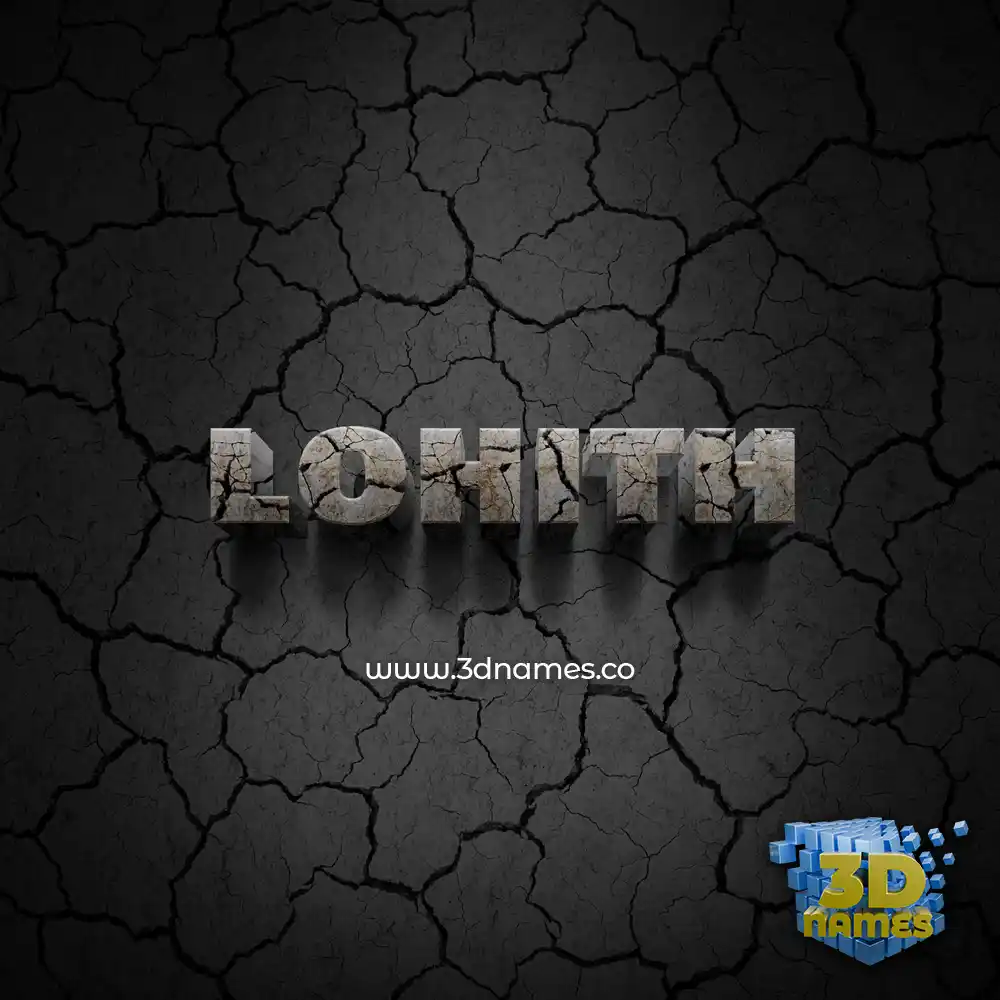 lohith in Cracked Stone style - 3D name wallpaper