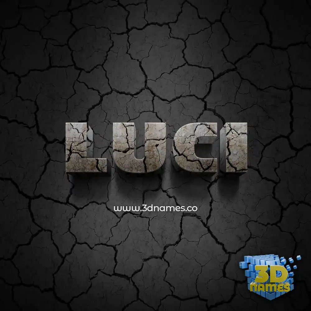 luci in Cracked Stone style - 3D name wallpaper