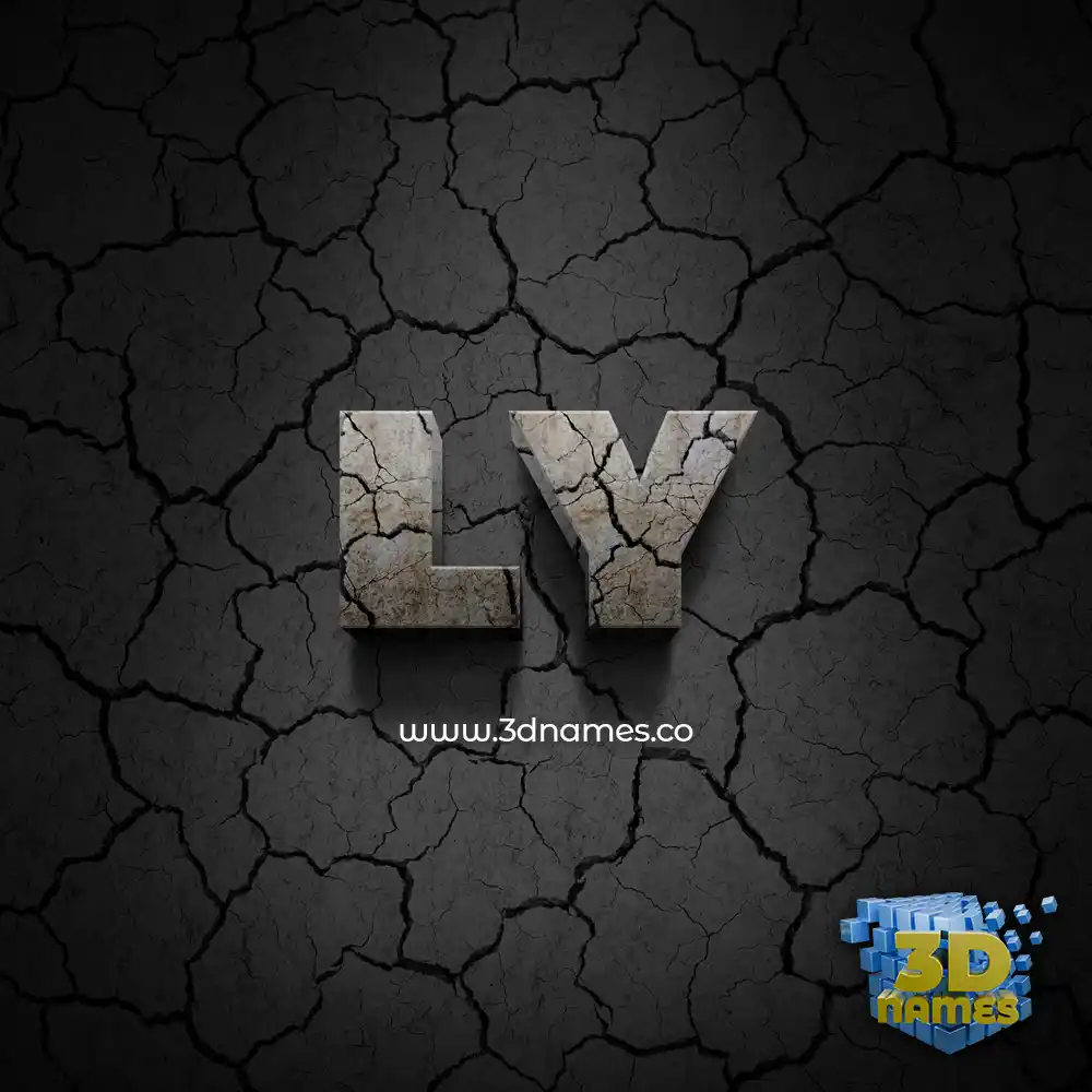 ly in Cracked Stone style - 3D name wallpaper