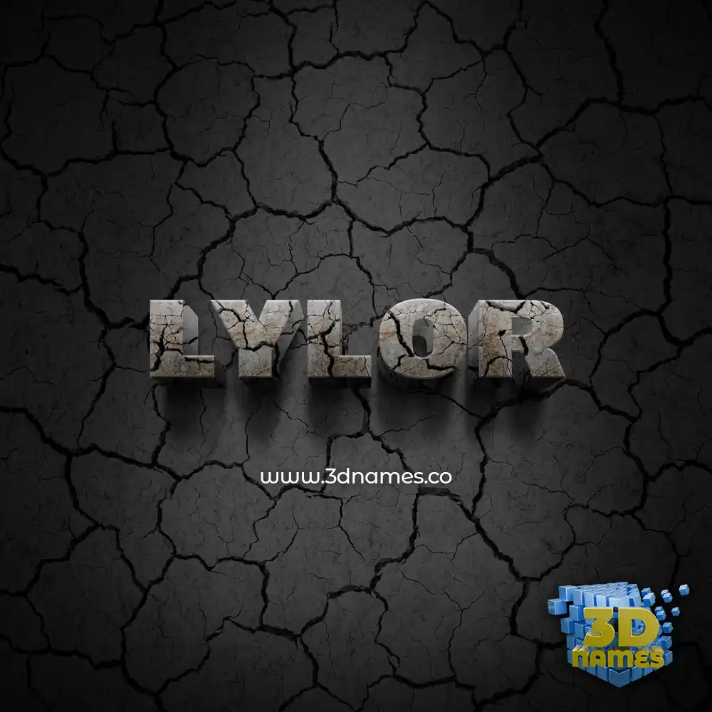 lylor in Cracked Stone style - 3D name wallpaper