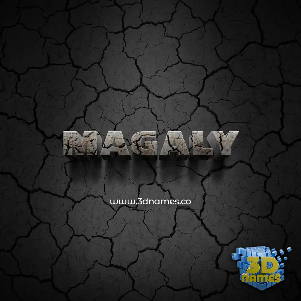 magaly in Cracked Stone style - 3D name wallpaper