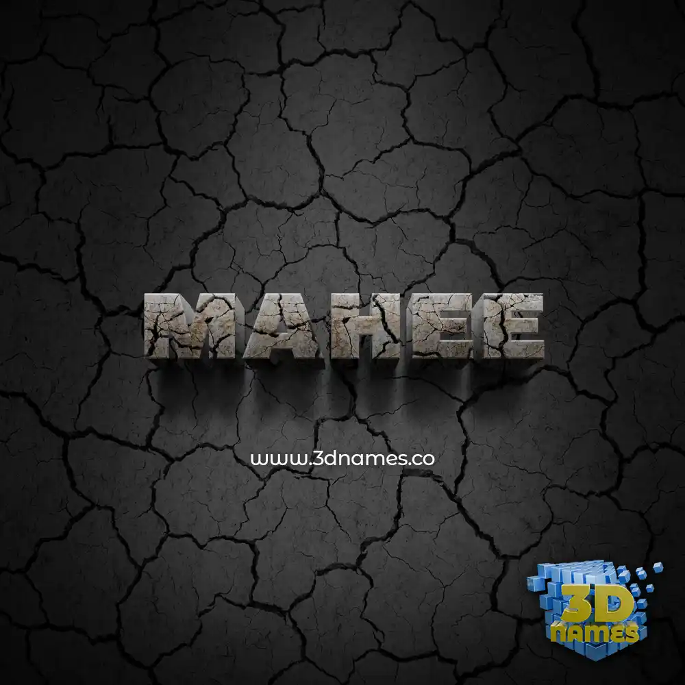 mahee in Cracked Stone style - 3D name wallpaper