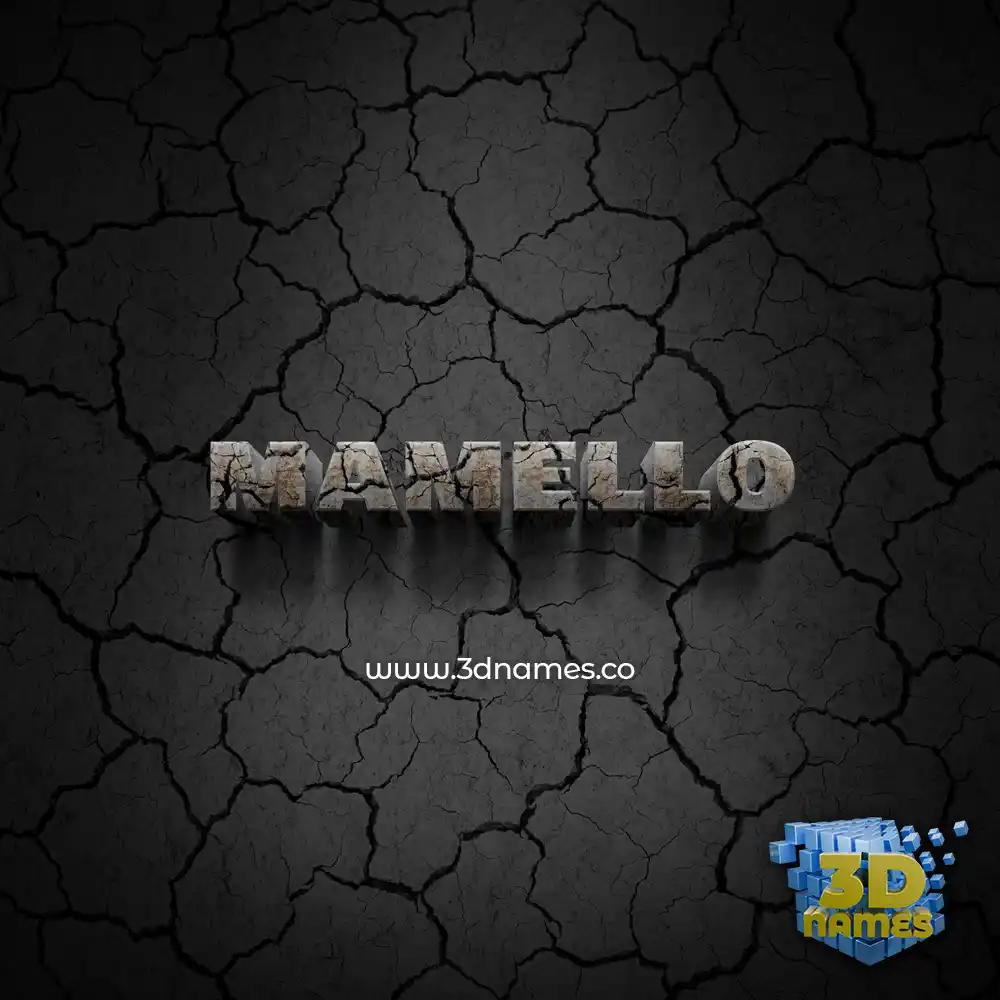 mamello in Cracked Stone style - 3D name wallpaper