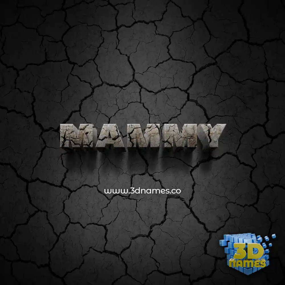 mammy in Cracked Stone style - 3D name wallpaper