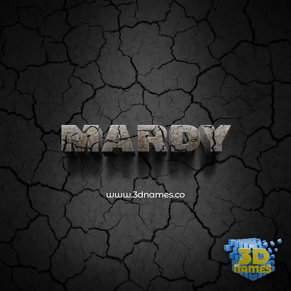 mardy in Cracked Stone style - 3D name wallpaper
