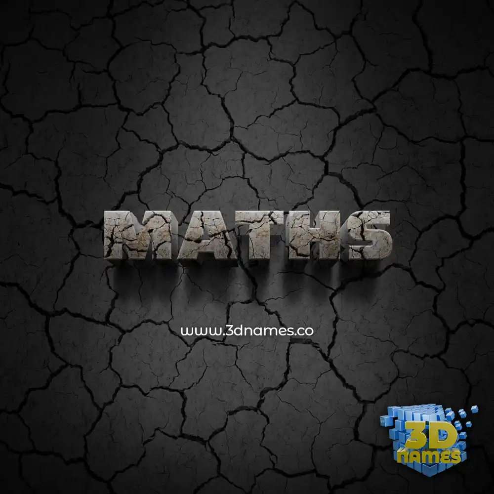 maths in Cracked Stone style - 3D name wallpaper