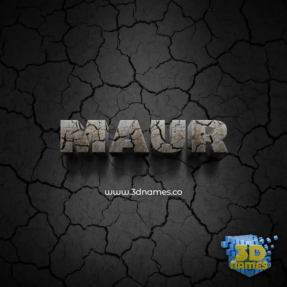 maur in Cracked Stone style - 3D name wallpaper