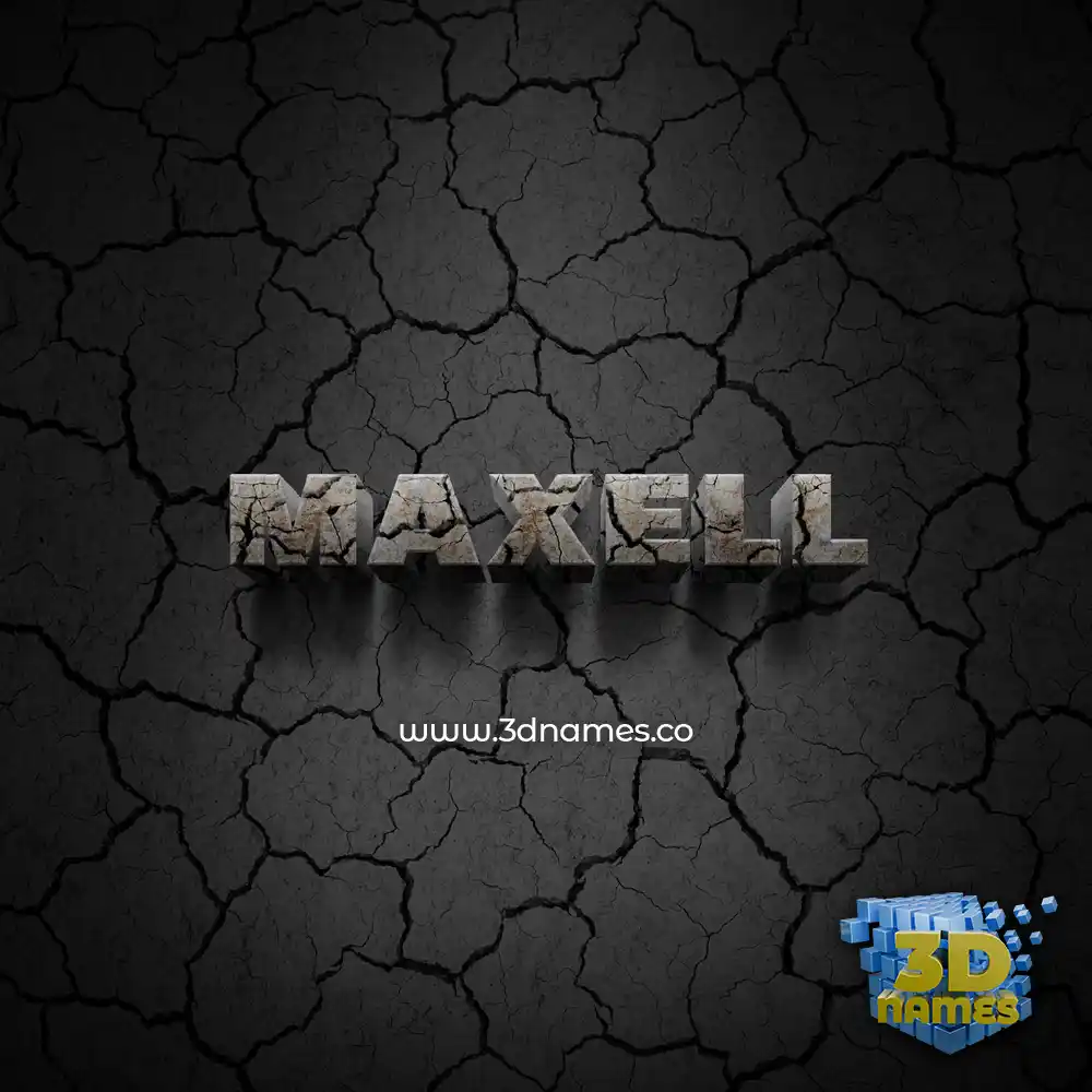 maxell in Cracked Stone style - 3D name wallpaper