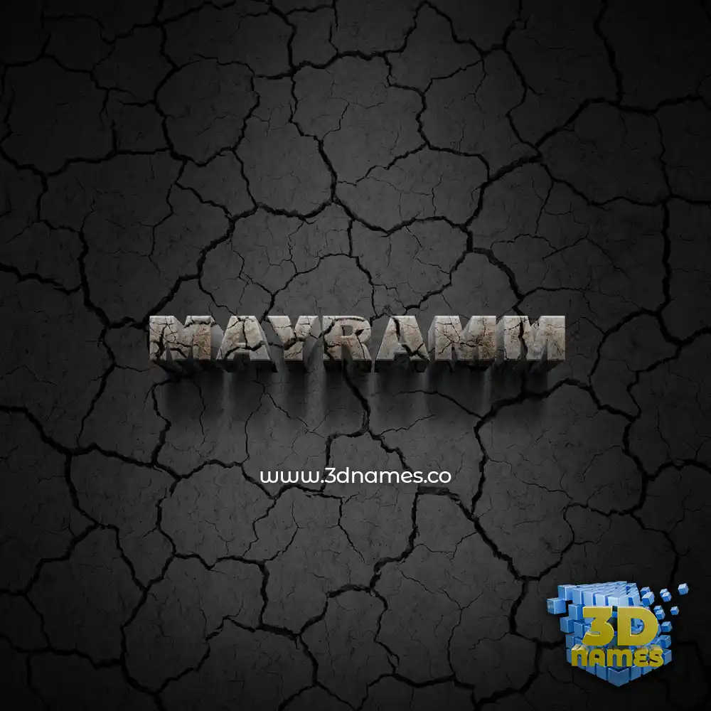 mayramm in Cracked Stone style - 3D name wallpaper