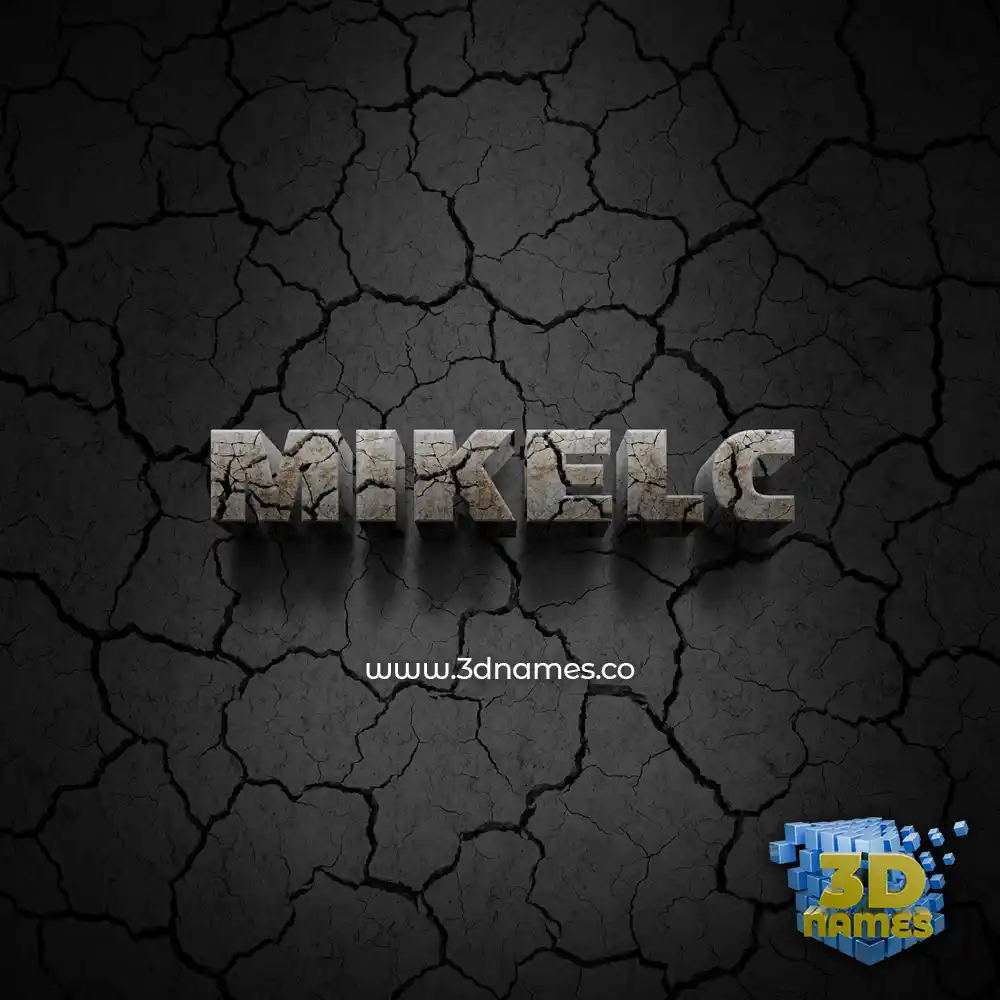mikelc in Cracked Stone style - 3D name wallpaper