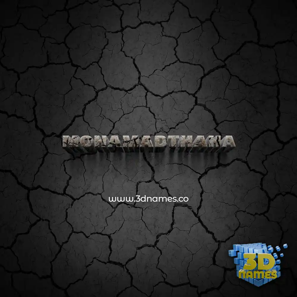 mohamadthaha in Cracked Stone style - 3D name wallpaper