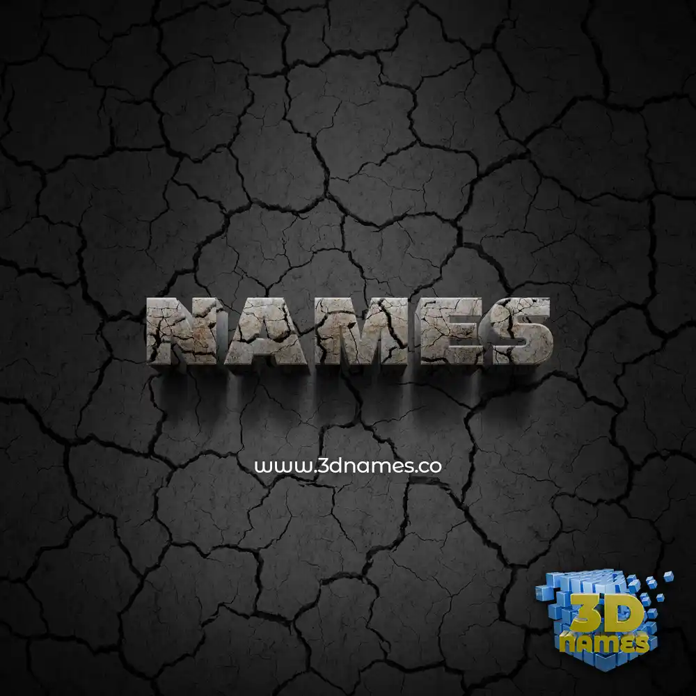 names in Cracked Stone style - 3D name wallpaper