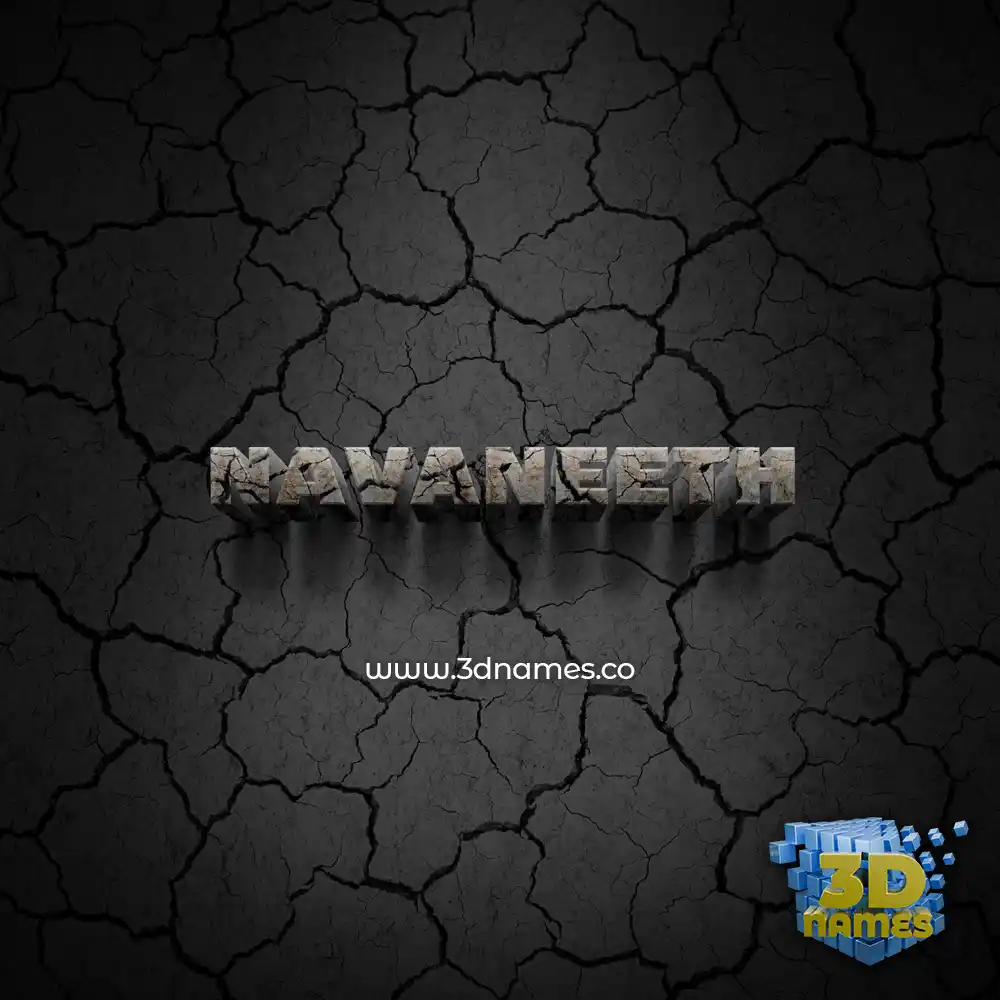 navaneeth in Cracked Stone style - 3D name wallpaper