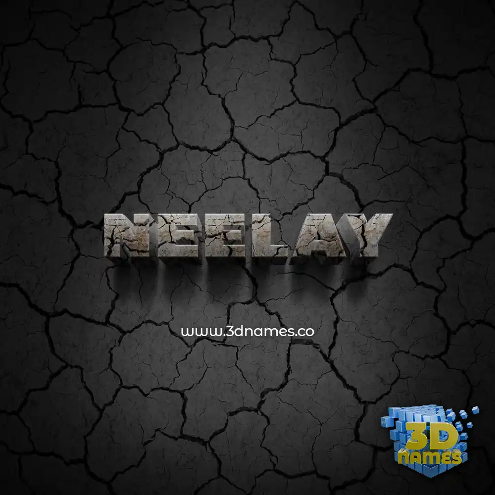 neelay in Cracked Stone style - 3D name wallpaper