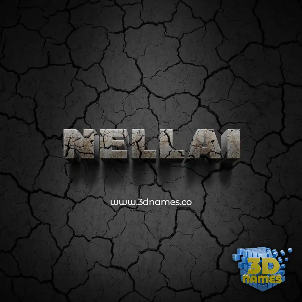 nellai in Cracked Stone style - 3D name wallpaper