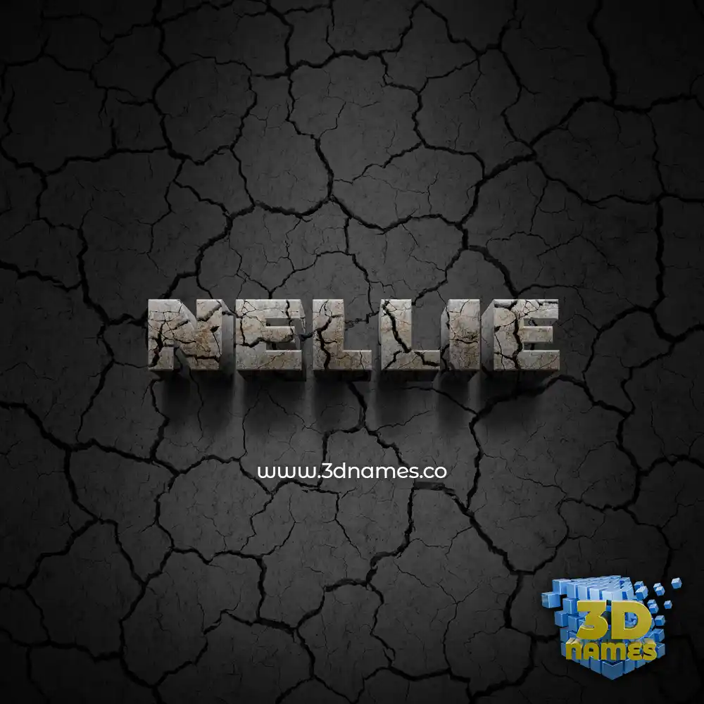nellie in Cracked Stone style - 3D name wallpaper
