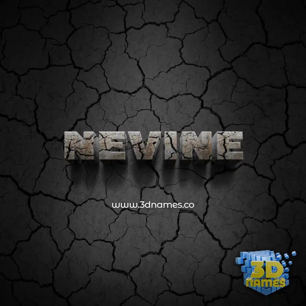 nevine in Cracked Stone style - 3D name wallpaper